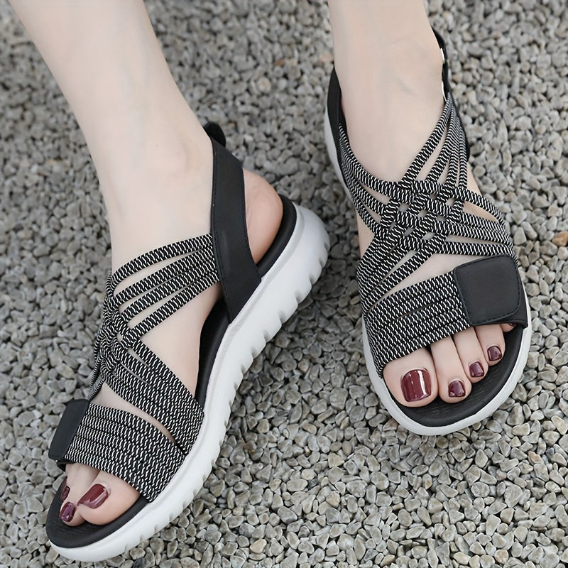 Soline | Chic Sporty Sandals with Elevated Sole