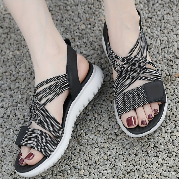 Soline | Chic Sporty Sandals with Elevated Sole