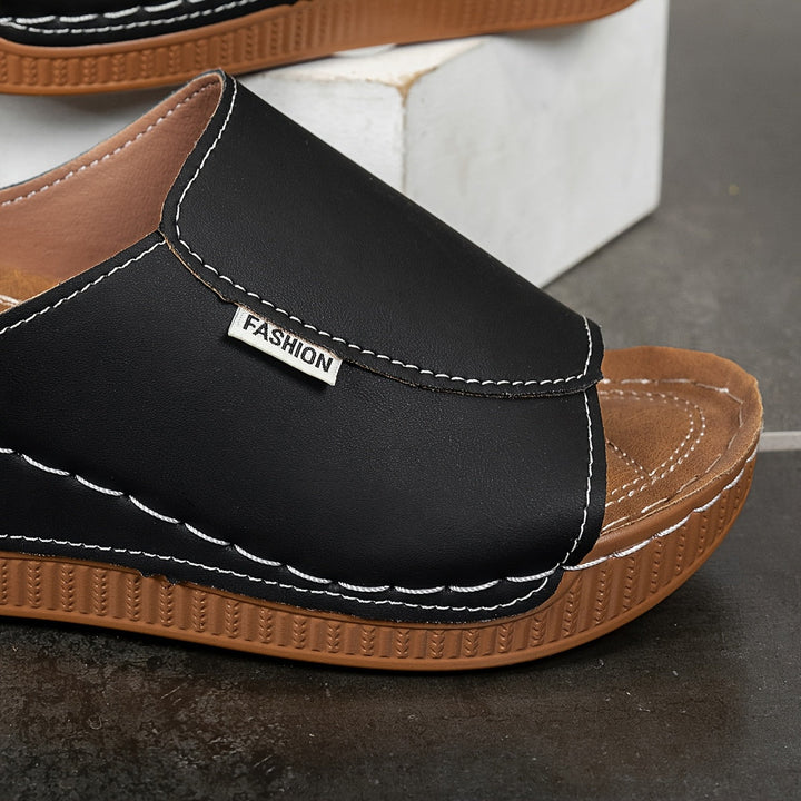 Isabelle | Cozy Wedge Mule