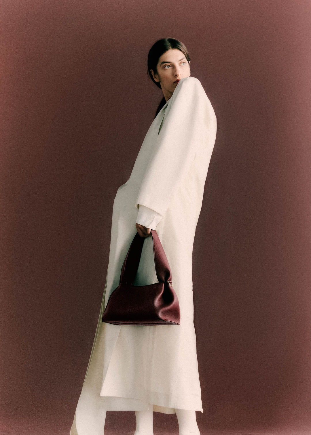 ALMA Tote – East West | Black Cherry