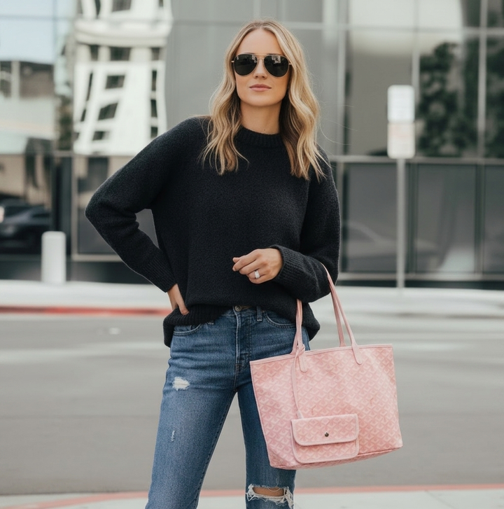 Goyerie - Luxe Tote Bag Medium Pink