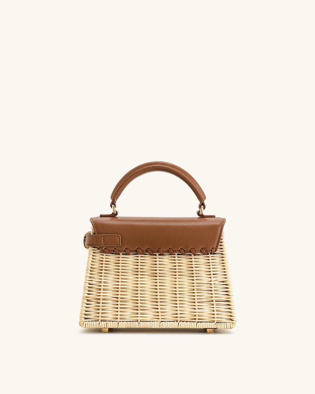 Elise Weaving  Handbag - Brown Rattan