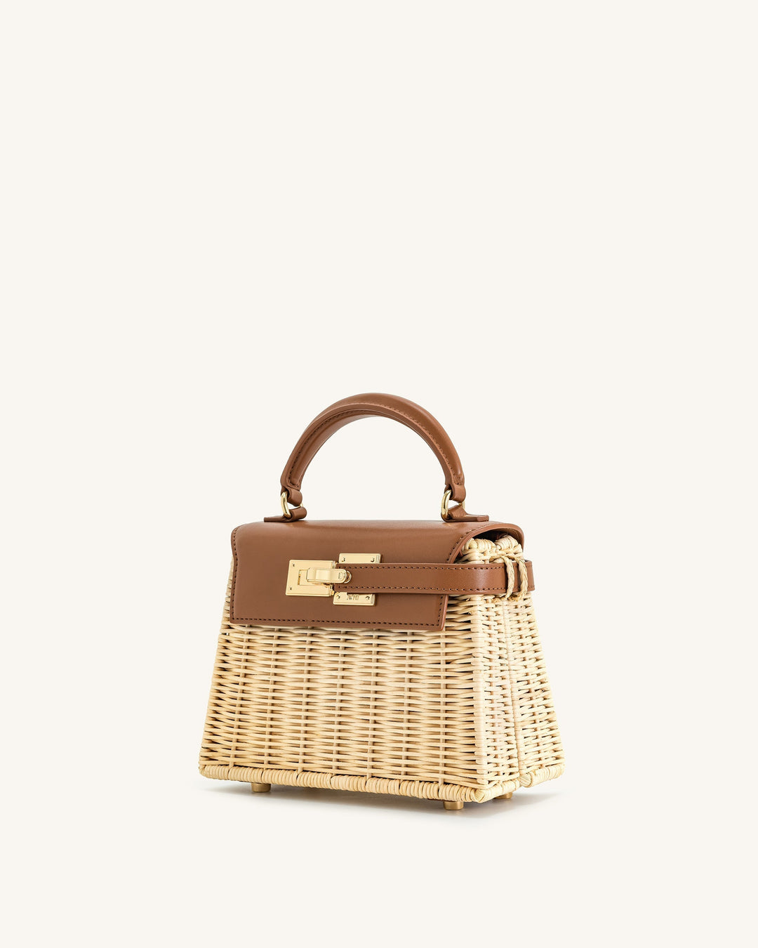 Elise Weaving  Handbag - Brown Rattan