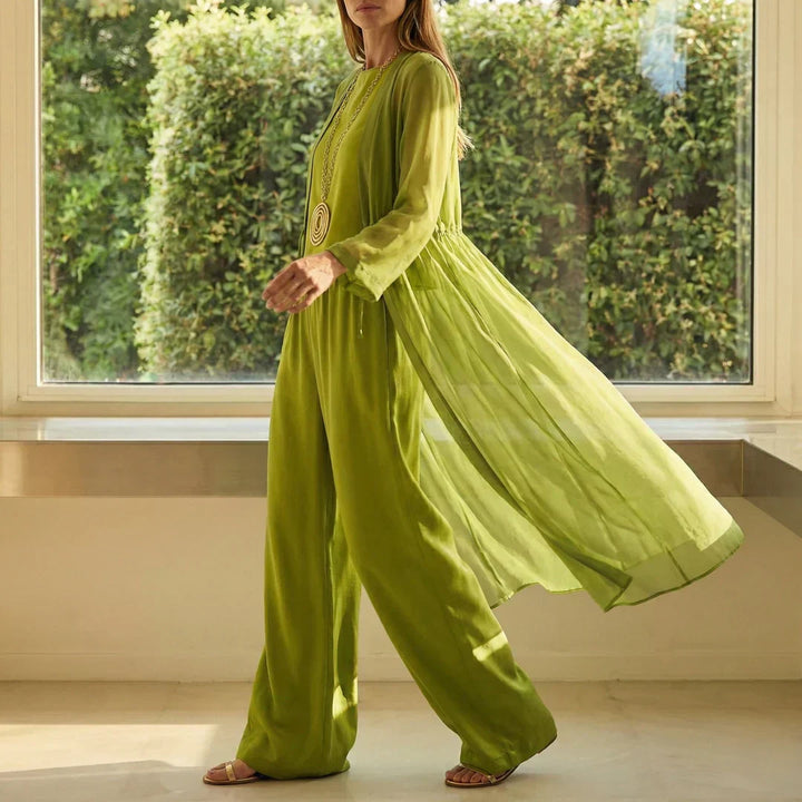 Elvira | Relaxed Drapey Tunic and Wide-Leg Pants Co-Ord Set