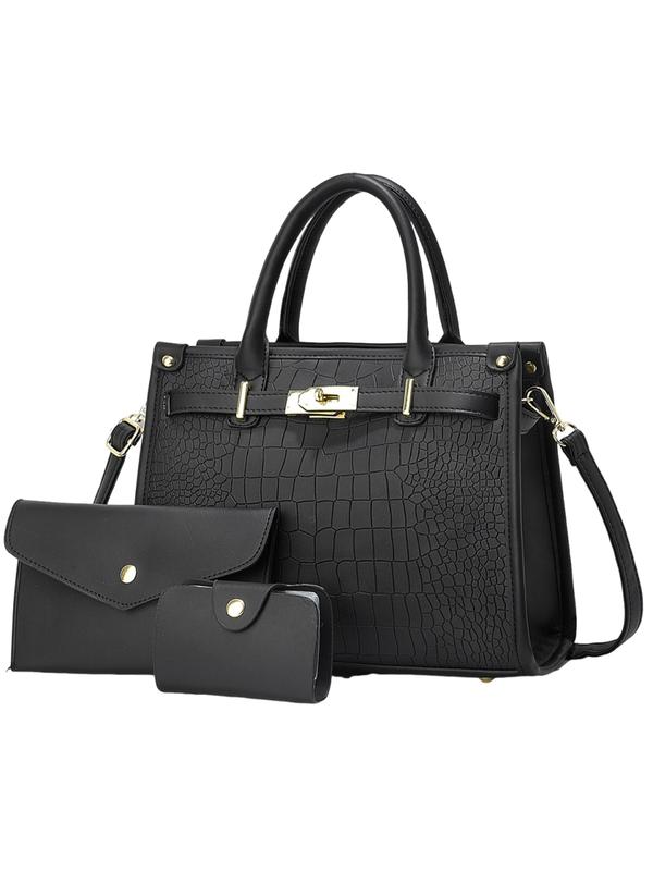 Bella Borsa - Crocodile Embossed Crossbody Handbag