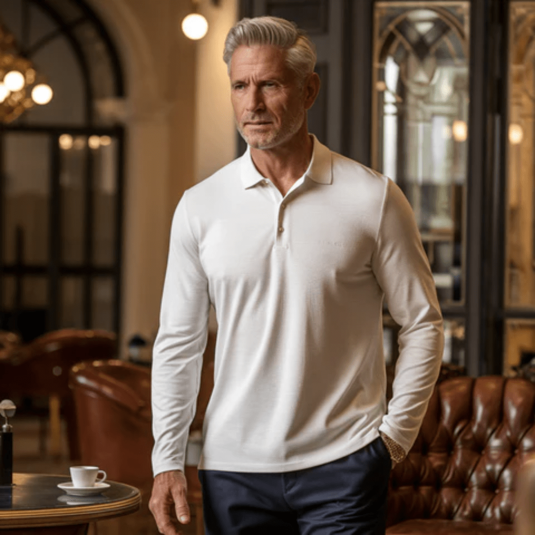 Elegant poloshirt in Italiaanse stijl