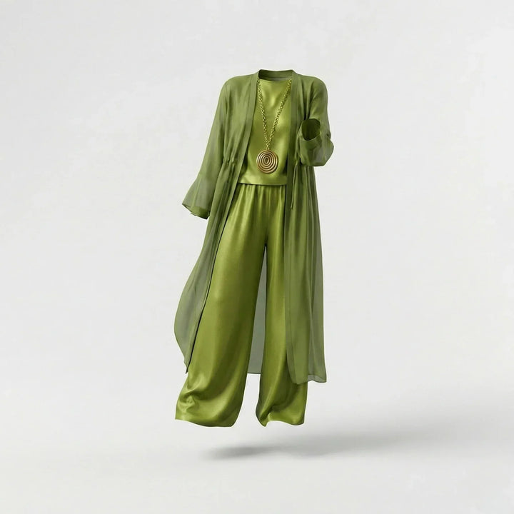 Elvira | Relaxed Drapey Tunic and Wide-Leg Pants Co-Ord Set