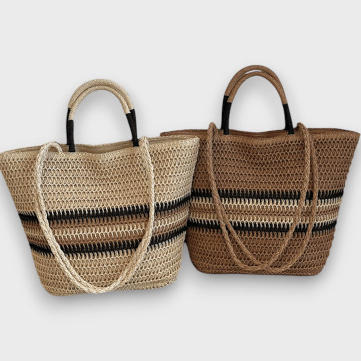 Ilvoria – Striped Straw Bag for Summer
