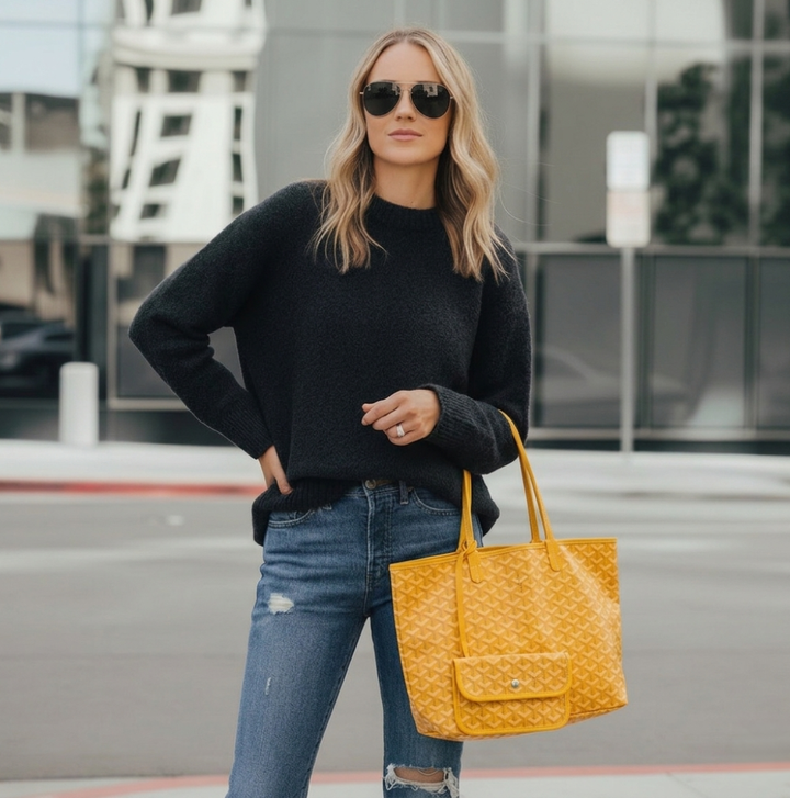 Goyerie - Luxe Tote Bag Medium Yellow