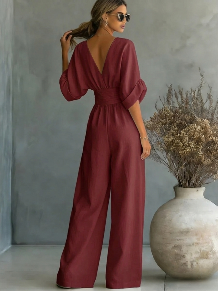 Elira | Essential V-Neck Jumpsuit