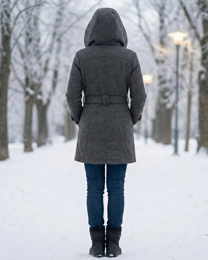 Sheila | Plaid Collar Wool Coat