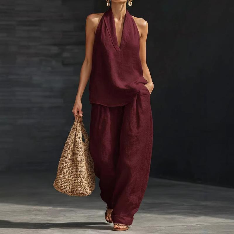 Ainhoa | Relaxed Tank Top and Wide-Leg Pants Co-Ord Set