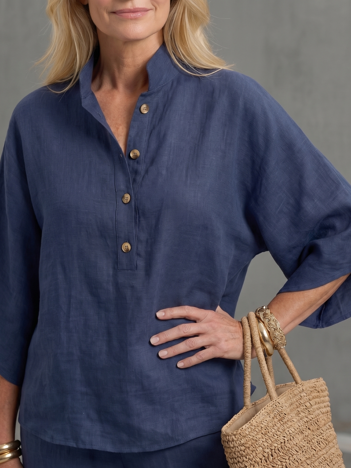 Amity | Relaxed Button-Down Tunic and Pants Set