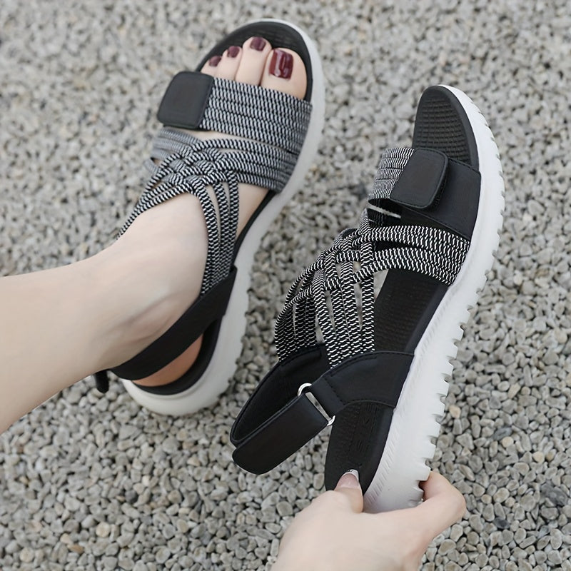 Soline | Chic Sporty Sandals with Elevated Sole