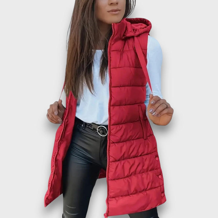 Kaira | Sleeveless hooded puffer vest