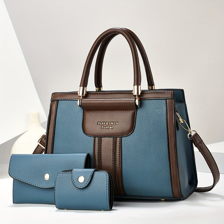 Lou - Elegant 3-Piece Leather Bag Set