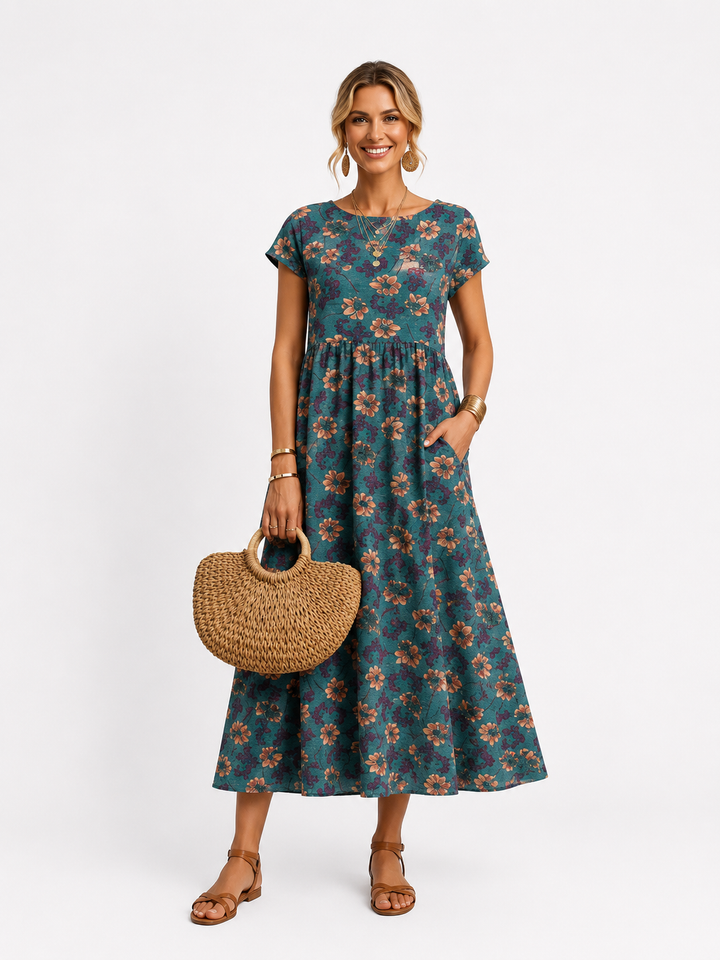 Florene | Short-Sleeved Summer Dress