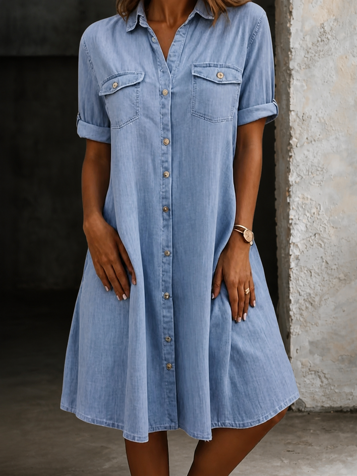 Patricia | Casual Denim Midi Dress