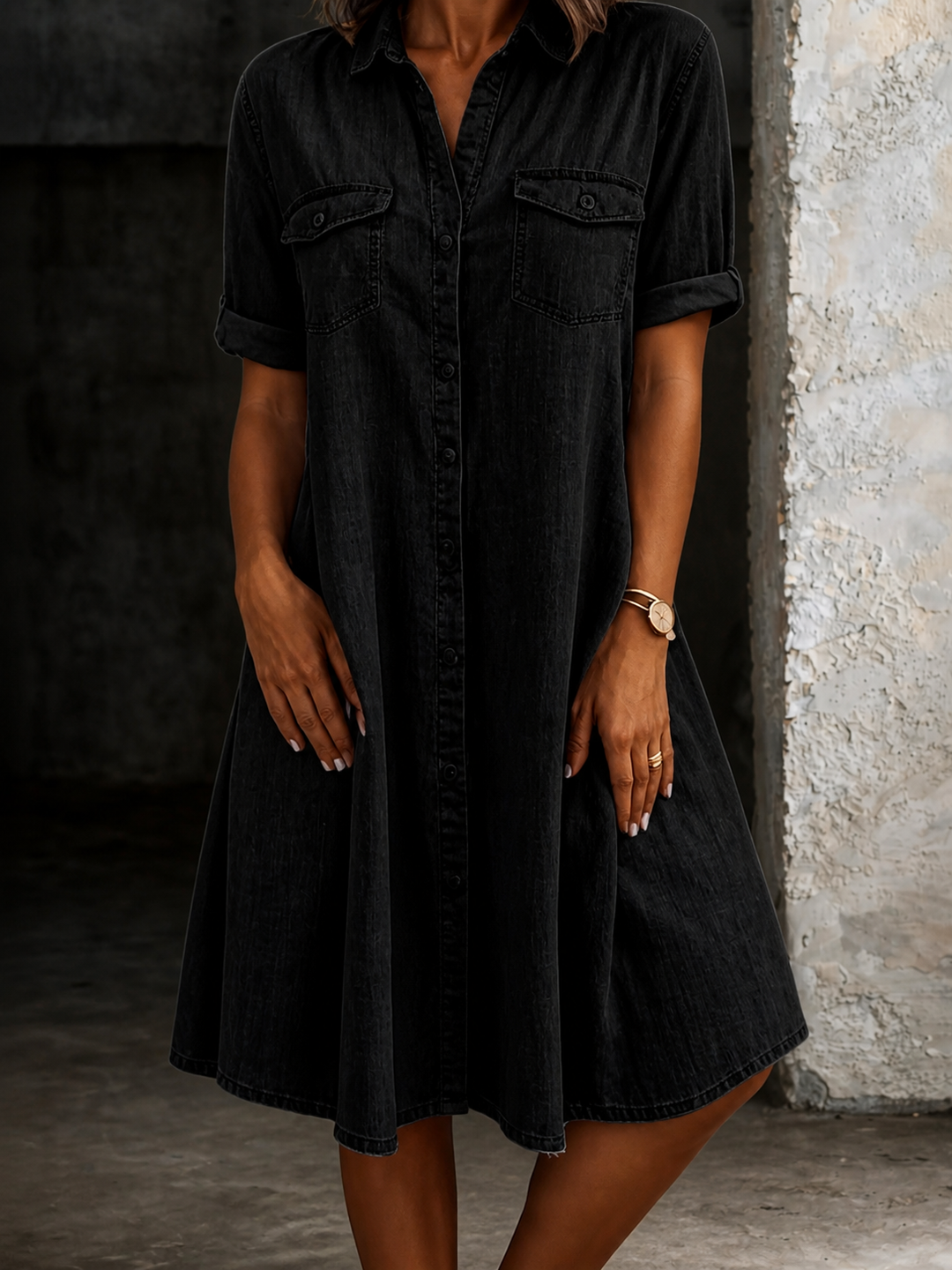 Patricia | Casual Denim Midi Dress