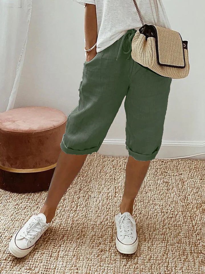 Isla | Cotton Linen Shorts