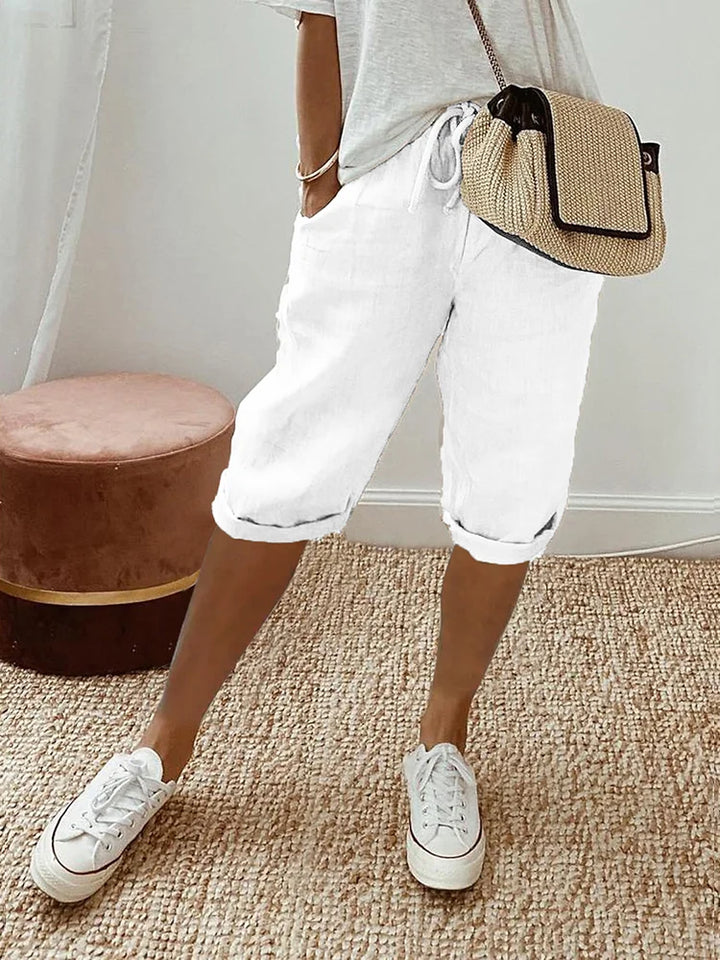 Isla | Cotton Linen Shorts