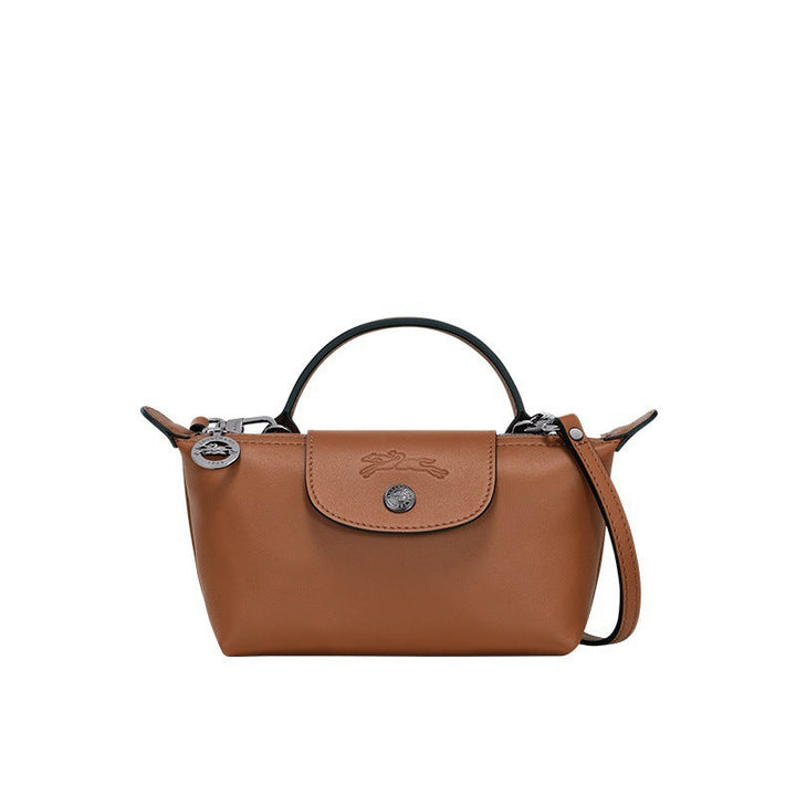 Mini Leather Le Pliage Bag
