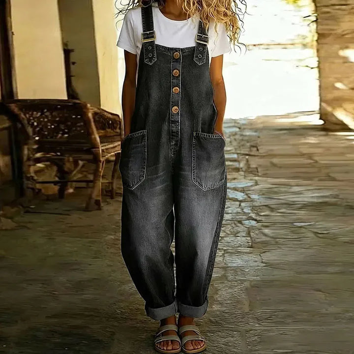 Carmen - Vintage Overall made of soft cotton denim with adjustable straps