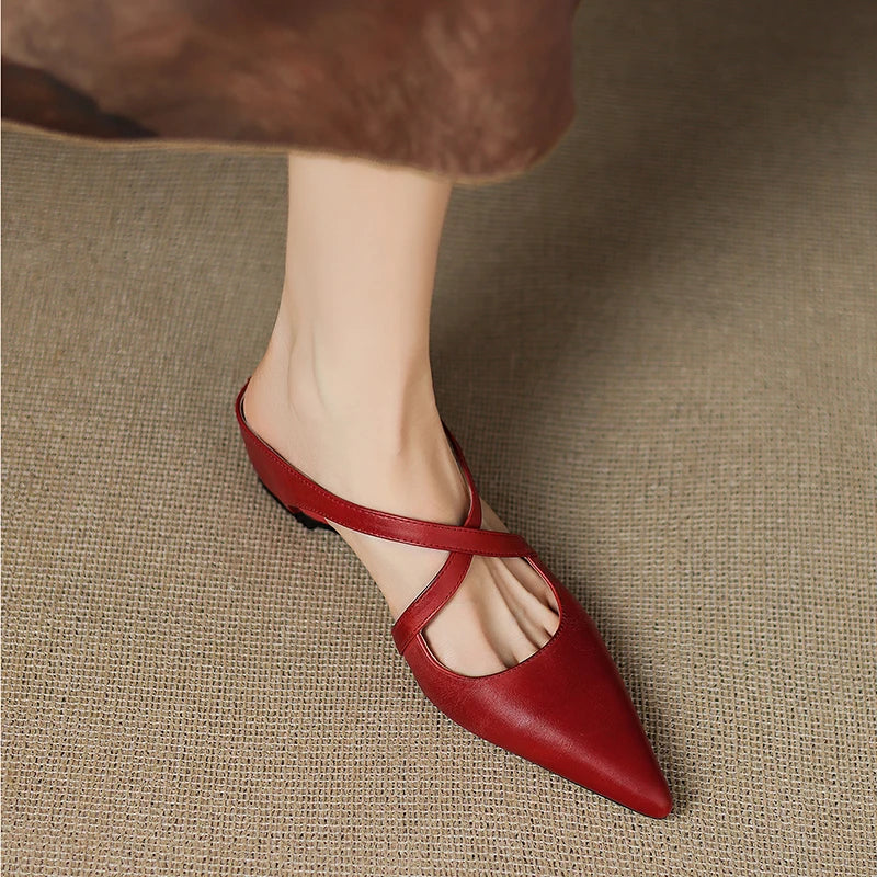 Daphira | Elegant Leather Mules