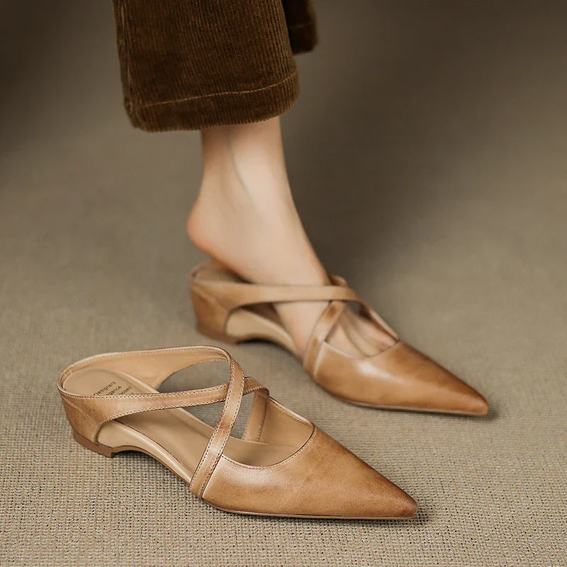 Aluna | Genuine Leather Mules