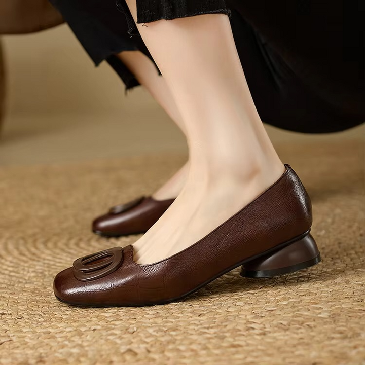 Opium Leather Ballerina Flats