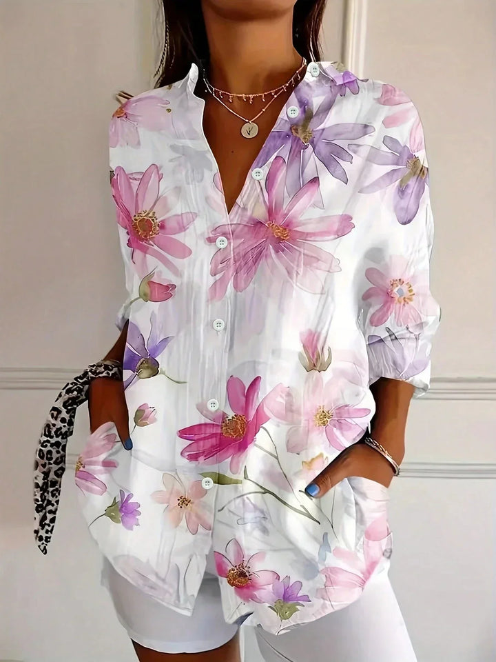 Andrea | Colourful Blouse with Playful Print