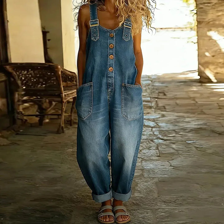 Carmen - Vintage Overall made of soft cotton denim with adjustable straps