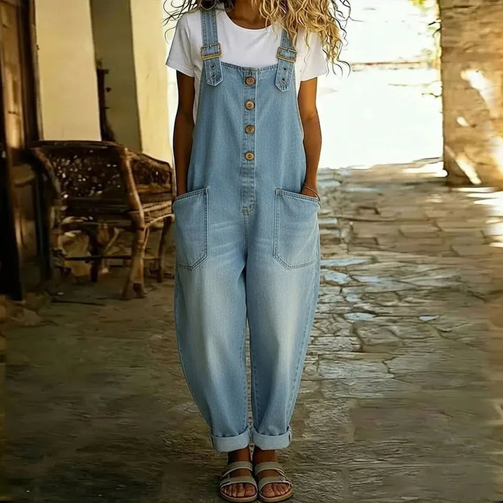 Carmen - Vintage Overall made of soft cotton denim with adjustable straps