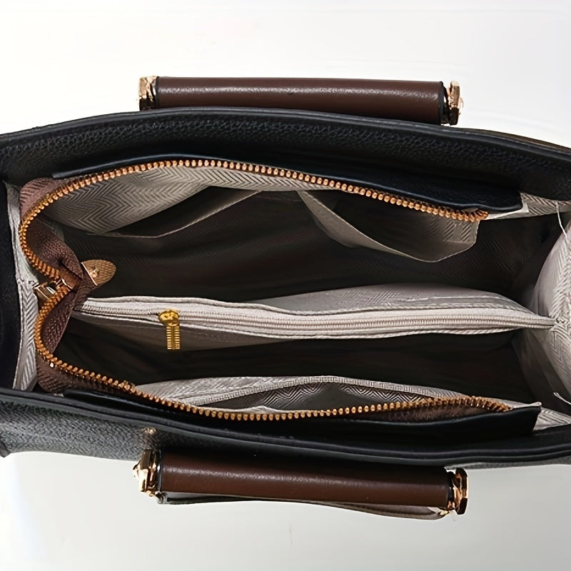 Lou - Elegant 3-Piece Leather Bag Set