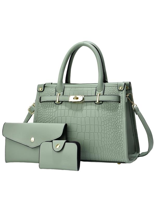 Bella Borsa - Crocodile Embossed Crossbody Handbag