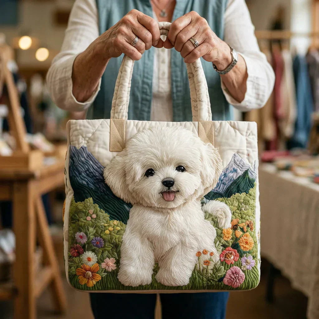 Enchanted Dog Quilted Artisan Tote