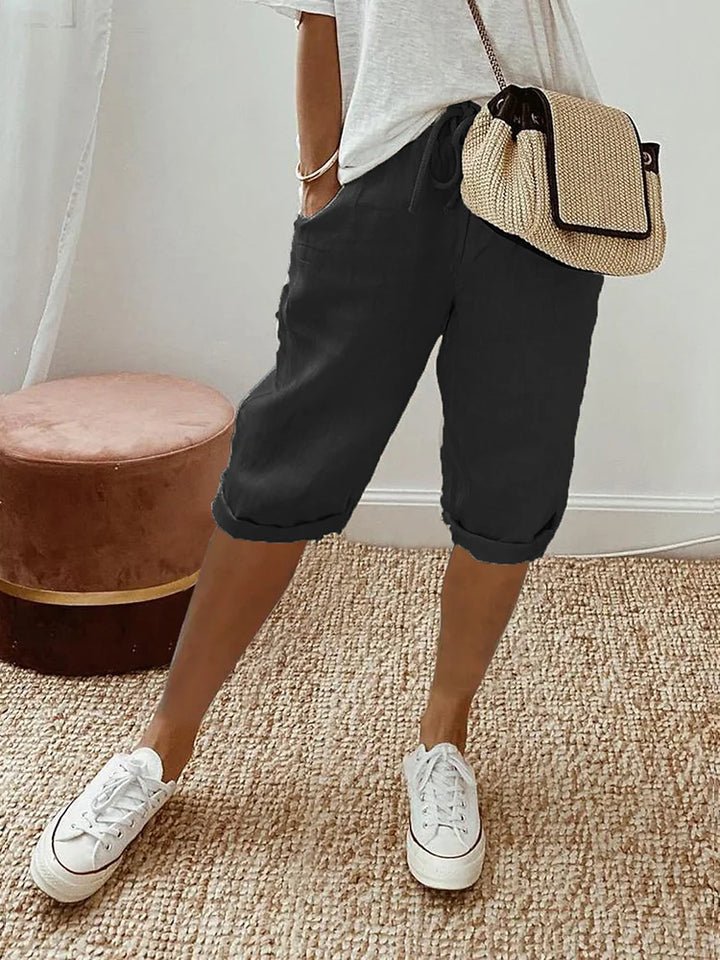 Isla | Cotton Linen Shorts