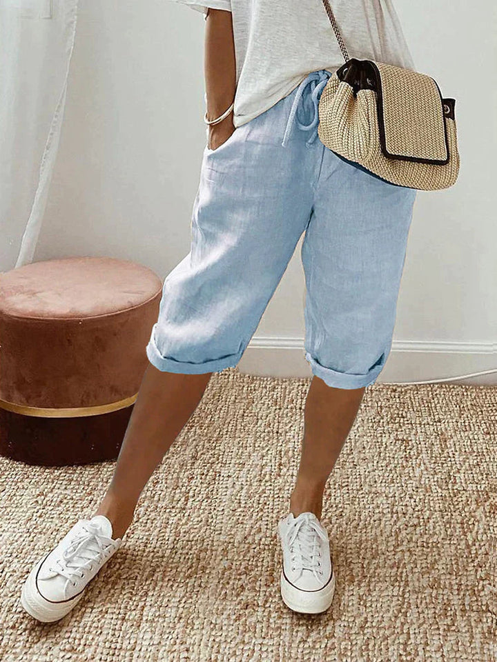 Isla | Cotton Linen Shorts