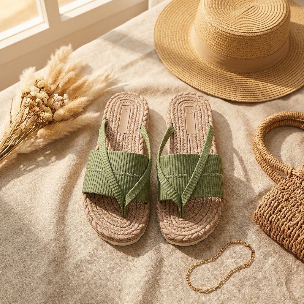 Lunara | Soft Espadrille-Style Slide Sandals