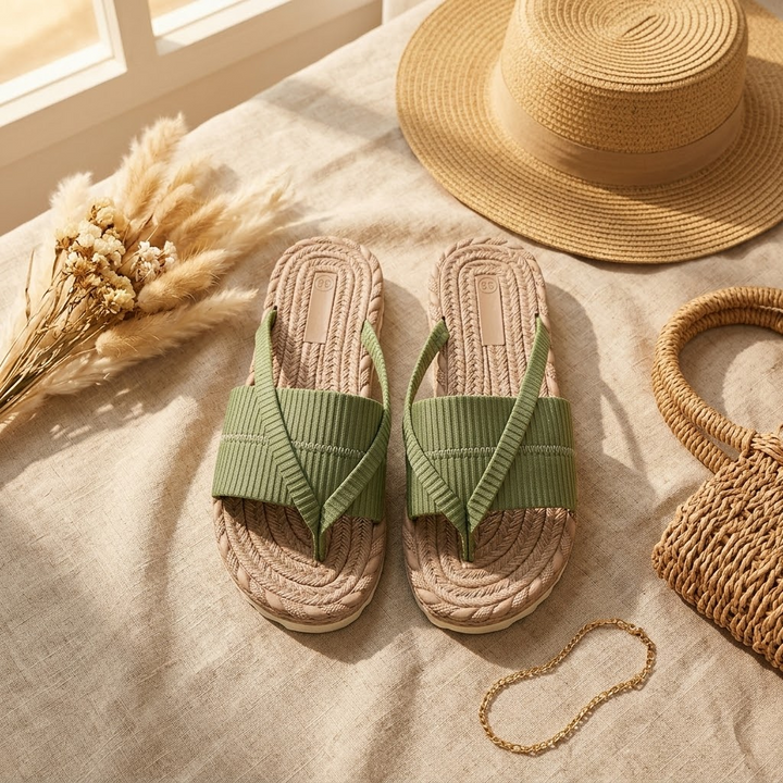 Lunara | Soft Espadrille-Style Slide Sandals