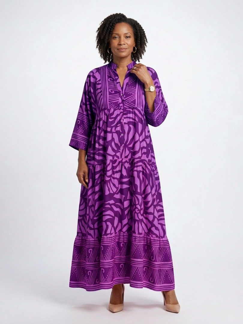 Marielle | Button-Front Midi Dress
